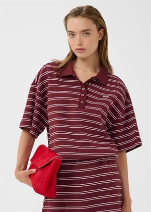 Pilova polo tee Cabernet Striped Gestuz 
